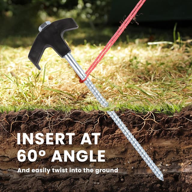 Thumbnail 4 de Green Haven Screw Tent Pegs 20 Pack