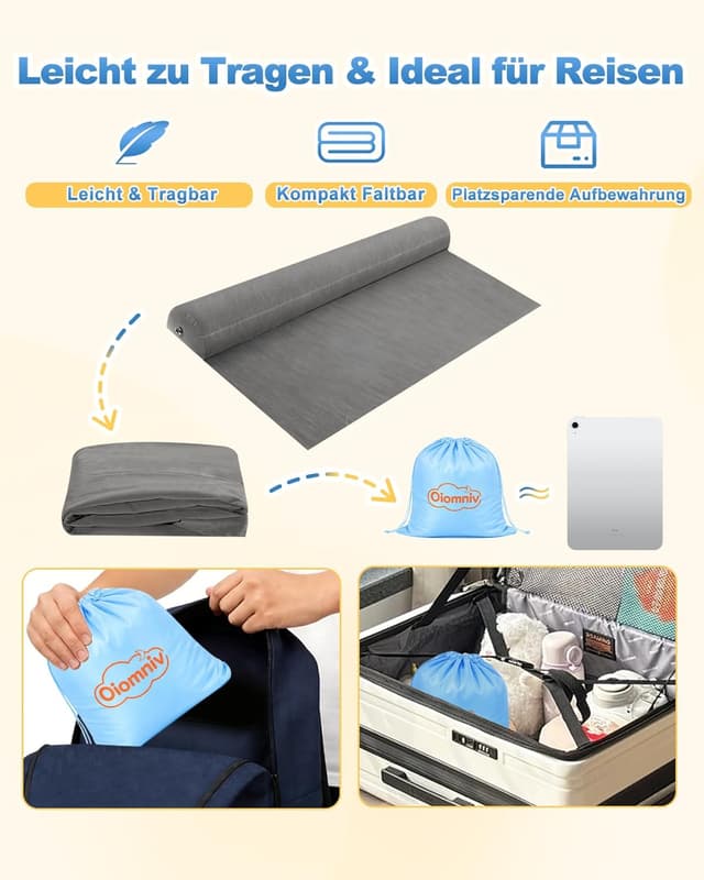 Thumbnail 6 de Oiomniv aufblasbares Bettschutzgitter (2er-Set) – tragbarer Rausfallschutz für Kleinkinder