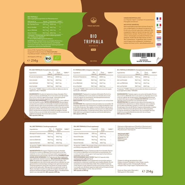 Thumbnail 6 de TRUE NATURE Bio Triphala 360 Kapseln 2.000mg 💊