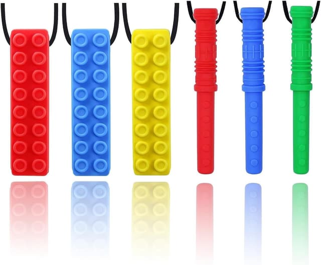 Detalle de GNAWRISHING Chew Necklaces 6 pack for sensory kids