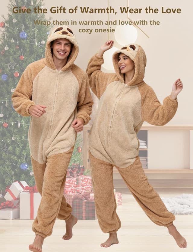 Thumbnail 6 de chuangminghangqi Pyjama-Jumpsuit aus Fleece für Damen (Unisex Tierkostüm / Onesie)