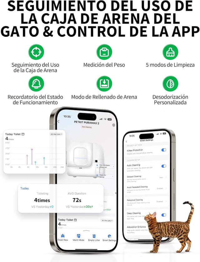 Thumbnail 5 de PETKIT Pura MAX 2 Arenero autolimpiable 76L