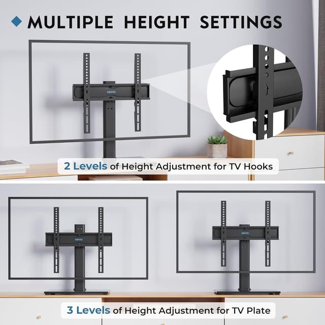 Detalle 2 de BONTEC Swivel TV Stand 45KG capacity