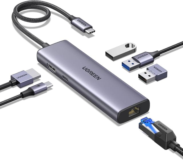 Detalle de UGREEN Revodok 1061 USB C Hub 100W
