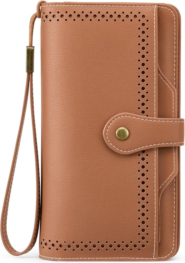 Detalle de S-ZONE Cartera Grande piel vegana con RFID 20 cm