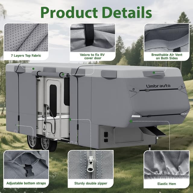 Detalle 2 de Umbrauto 5th Wheel RV Cover 37-40 ft ⛺