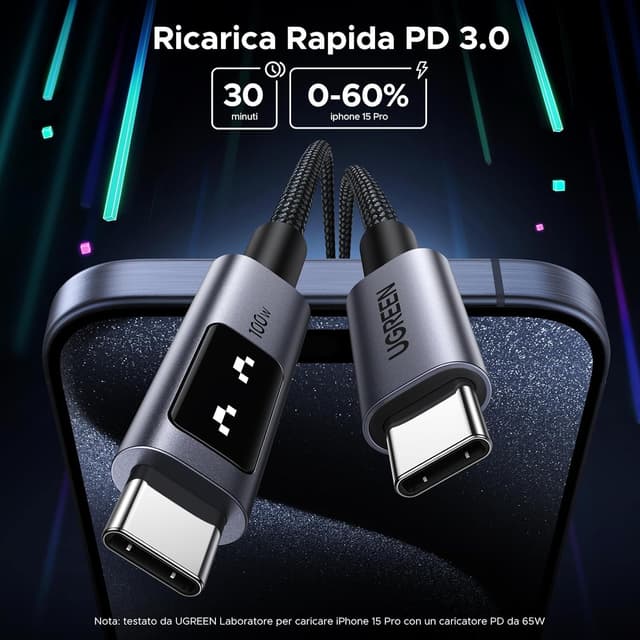 Thumbnail 2 de UGREEN Uno 100W Cavo USB C 1M