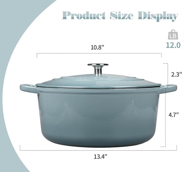 Detalle de EDGING CASTING 5.5 Quart Enameled Dutch Oven 🍲