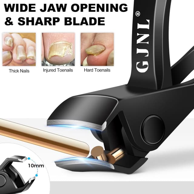 Detalle 2 de Nagelknipser für Männer und Frauen mit Winkelkopf – Nagelknipser für Fußnägel, scharfer Nagelzwicker mit langem Griff