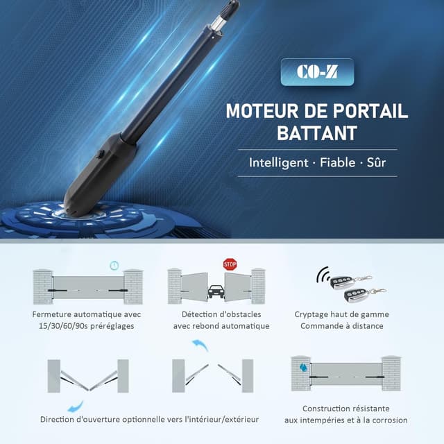 Thumbnail 3 de CO-Z Portail battant double 220V/24V