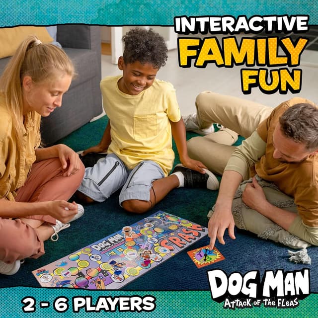 Detalle de University Games Dog Man: Attack of The Fleas (UG-07010) Strategic Game for Ages 7+