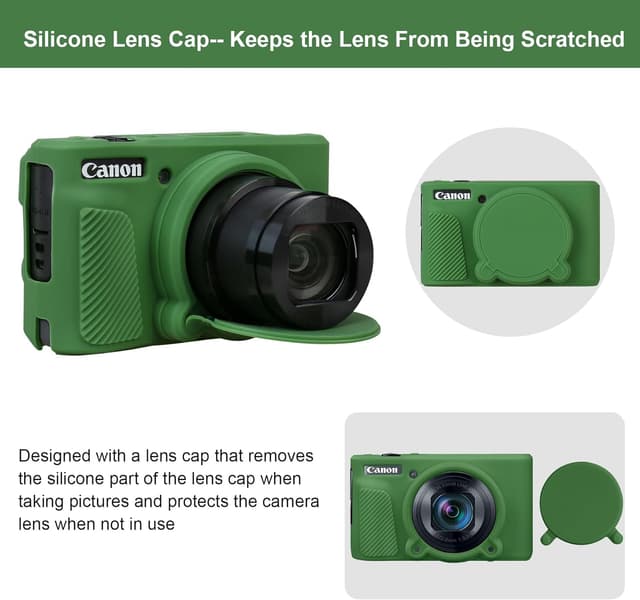 Detalle de Elonbo SX740 camera case in green