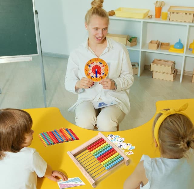 Detalle de Wooden Abacus for Kids, 100 counting sticks