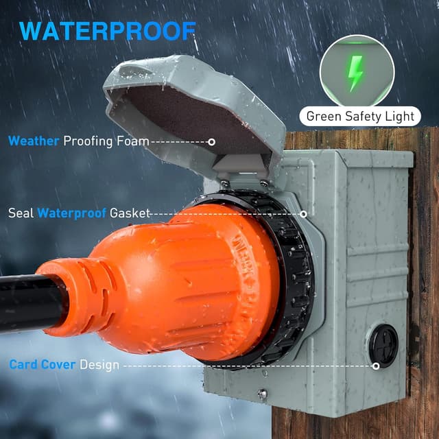 Detalle 1 de Nilight 30A 25FT Generator Extension Cord 7500W