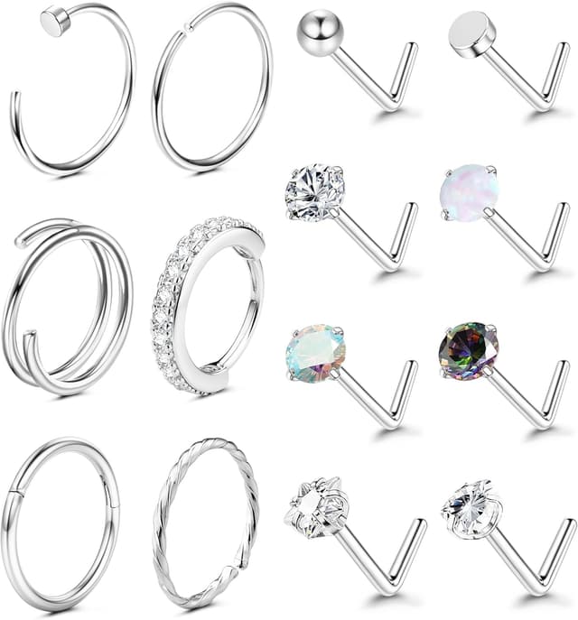 Thumbnail 3 de LOLIAS 14K Gold Plated Nose Rings 14 pcs 💍