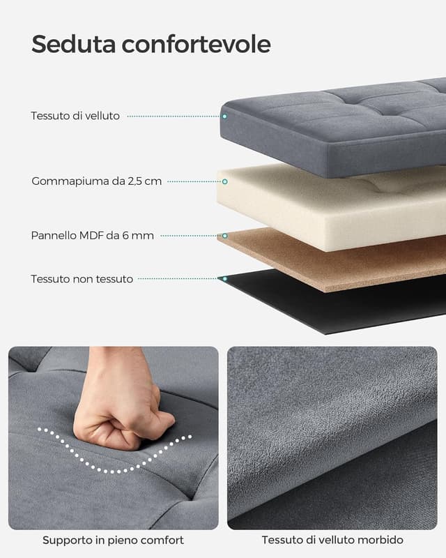 Thumbnail 3 de SONGMICS Pouf Pieghevole 38 x 38 cm