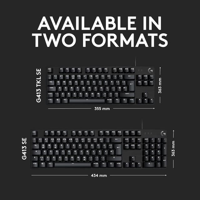 Thumbnail 6 de Logitech G G413 TKL SE mechanical gaming keyboard (tenkeyless, tactile switches) – QWERTY UK layout, black