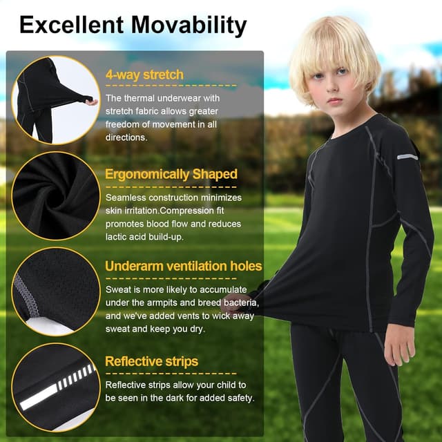 Thumbnail 2 de Leeboom Intimo termico bambini traspirante per sport