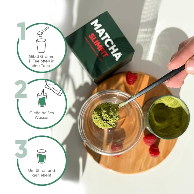 Detalle de WOW TEA Matcha Pulver (SlimFit) – harmonische Kräutermischung für dein tägliches Matcha-Ritual