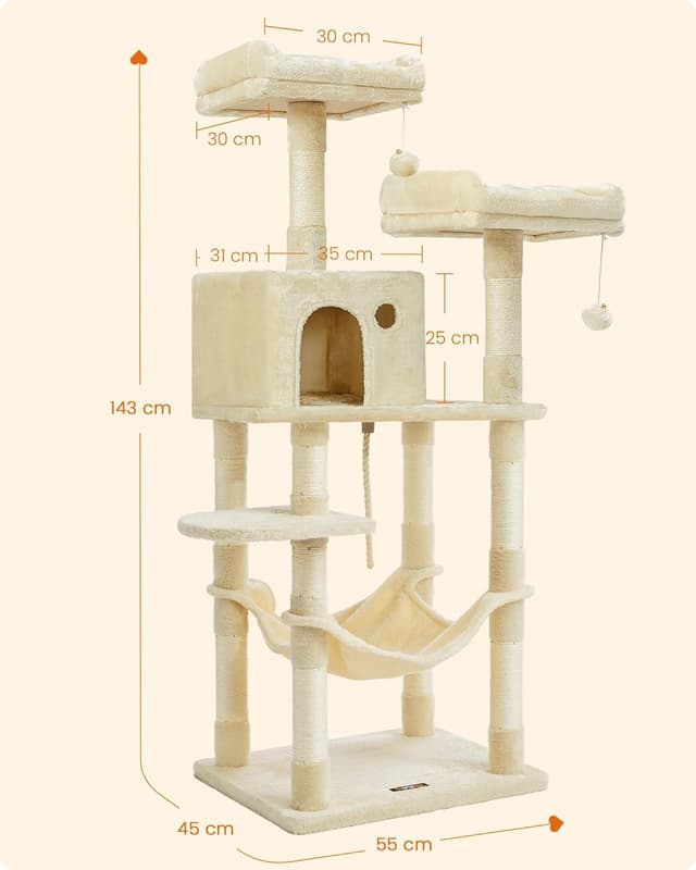 Thumbnail 6 de Feandrea PCT15BE Arbre à chat 143 cm