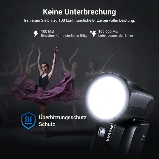 Detalle 1 de NEEWER Z2PRO-C TTL Speedlite für Canon 1/8000s