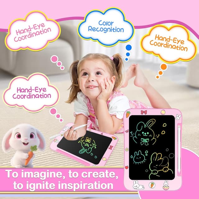 Detalle de Genialba LCD Writing Tablet (Rabbit) – colourful screen drawing board for ages 3–7
