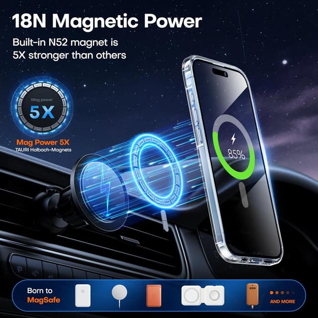 Detalle de TAURI Clear iPhone 15 Case 12FT protection