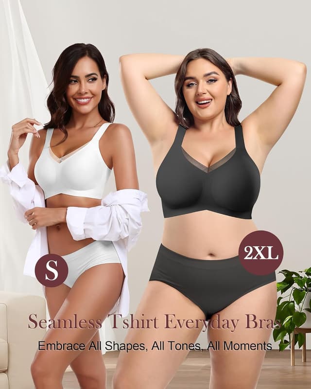 Thumbnail 6 de HORISUN Damen BH ohne Bügel – nahtloser Push-Up Bralette mit Mesh-Spitzen für starke Unterstützung