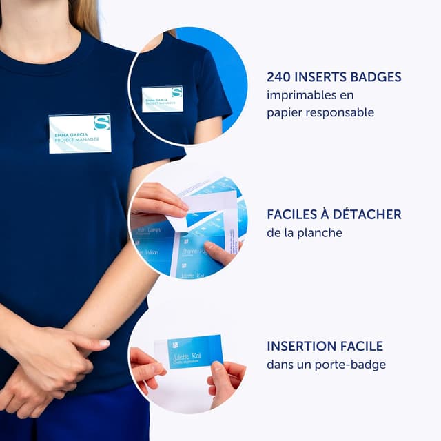 Detalle 2 de Inserts badges Avery 75 x 40 mm