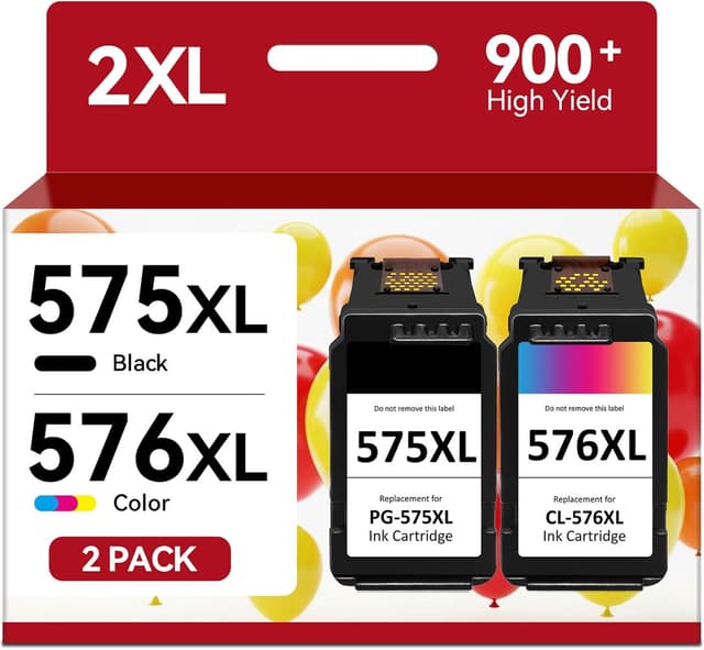 Detalle de PG-575XL CL-576XL Canon ink cartridges 2-pack đź–¨
