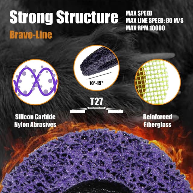 Thumbnail 2 de Merryland Strip Disc 4.5" Rust Remover Wheel đź›