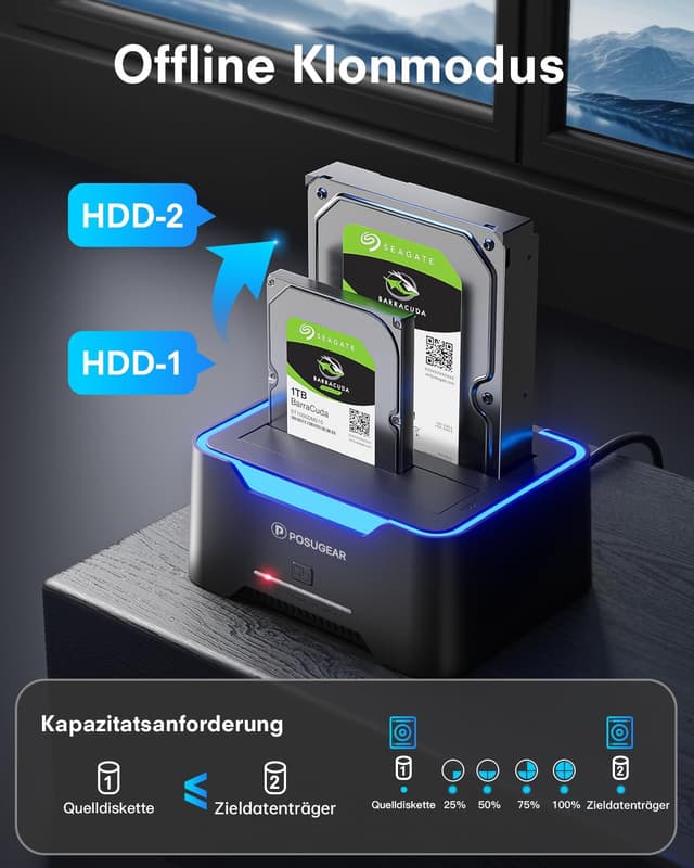 Thumbnail 2 de POSUGEAR Festplatten Docking Station 40TB 🖴