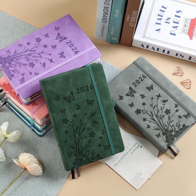 Detalle 2 de Diario 2026 Giorno per Pagina A5, Verde Mare