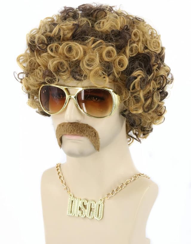 Thumbnail 4 de LeMarnia Grün Curly Afro Perücke 🎭