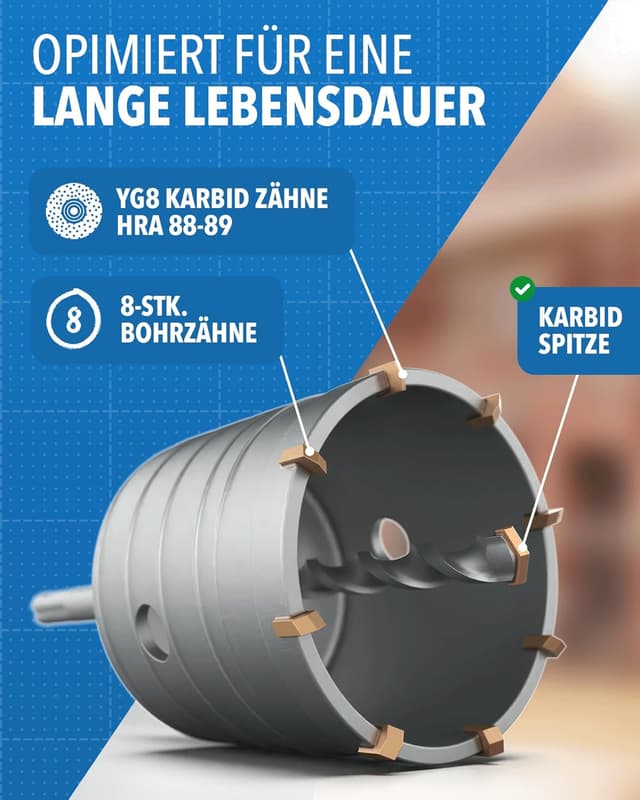 Detalle de Bohrkrone 68mm Steckdosenbohrer đ