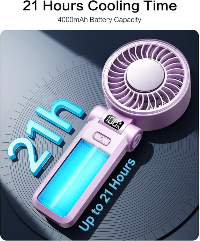 Thumbnail 5 de 3-IN-1 Mini Portable Handheld Fan 21h Runtime 🌬