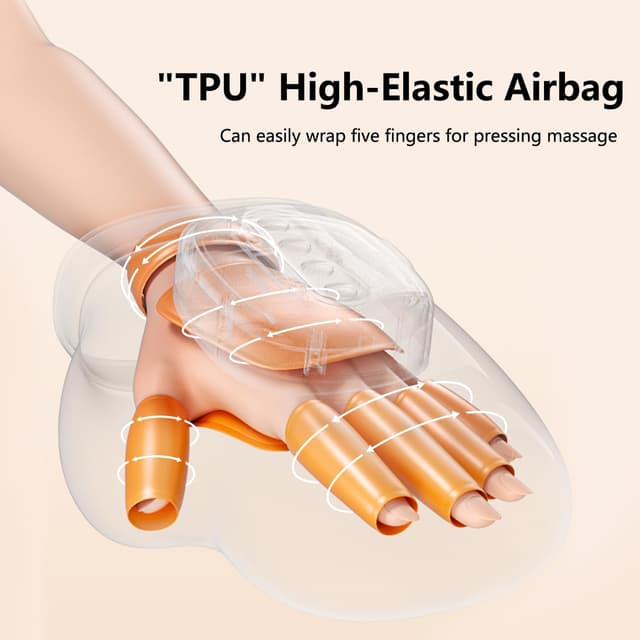 Detalle 2 de Masajeador de manos con calentamiento y compresión