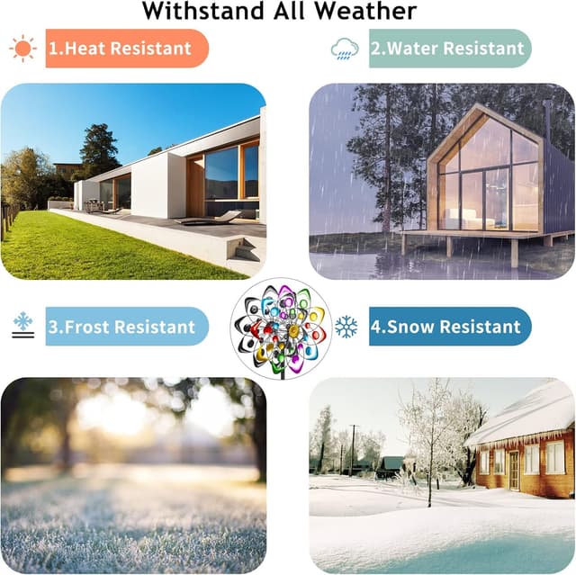 Detalle de Viveta Kinetic Wind Spinner (59 inch) Outdoor Metal Windmill Yard Sculpture