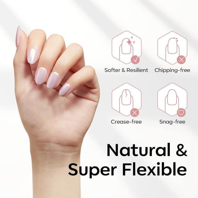 Thumbnail 6 de Modelones Extra Short Oval Round Nail Tips (510 pcs) — Soft Gel Pre-shaped Half Matte Full Cover False Nail Extensions