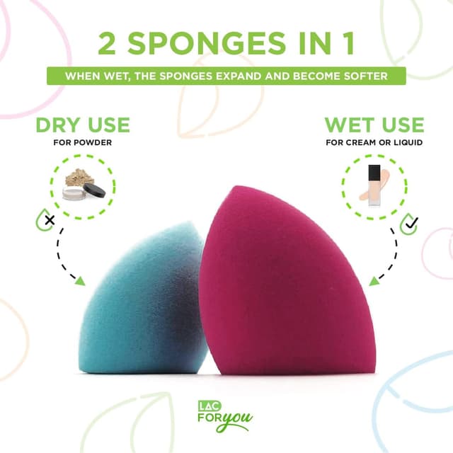 Thumbnail 4 de LAC FOR YOU Esponjas Maquillaje Cara 5 Piezas