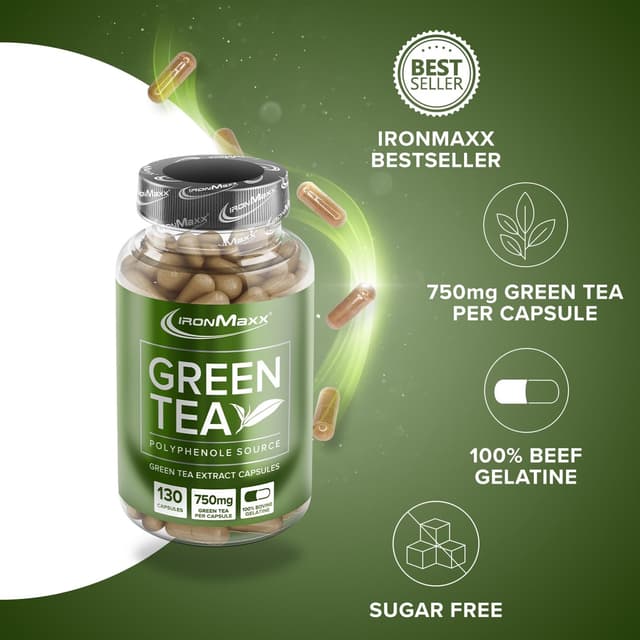 Thumbnail 1 de IronMaxx Té Verde Extracto, 130 Cápsulas