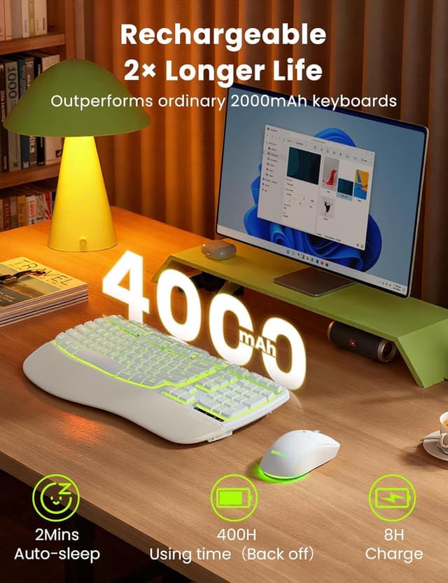 Detalle de SABlute Wireless Keyboard 2.4G Combo