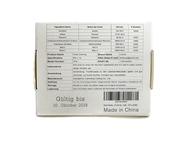 Thumbnail 1 de Lebensmittelfarbe 12 Farben 🎨