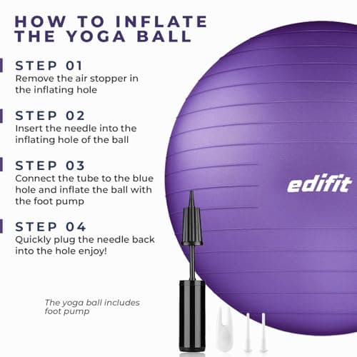 Thumbnail 1 de EDIFIT Pelota 65 cm Violeta para pilates