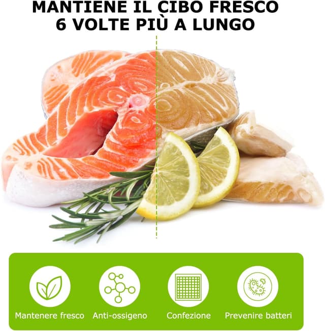 Detalle de Bonsenkitchen Sacchetti Sottovuoto VB3205 20x30 cm (100 buste, goffrate, senza BPA) per macchine sottovuoto