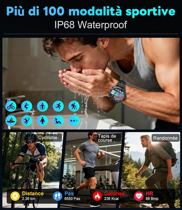 Detalle de Benyar Montre Connectée Homme 1,7"