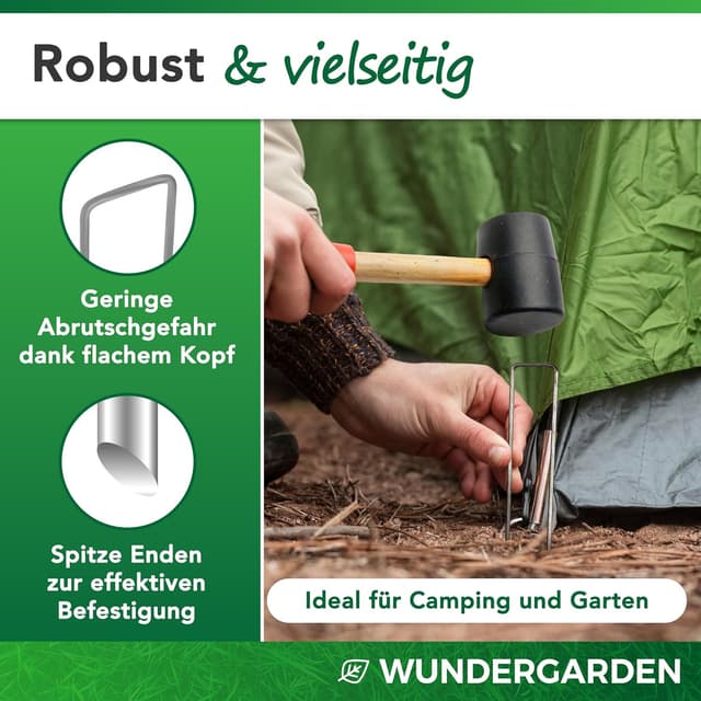 Detalle de WUNDERGARDEN Erdanker 150x25 mm für Unkrautvlies