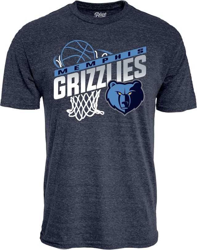 Detalle de Blue 84 Youth Tri-Blend NBA T-Shirt (Memphis Grizzlies) – Hoop Team Color