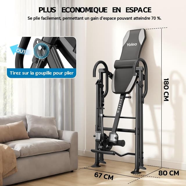 Thumbnail 3 de YOLEO Table d'inversion Robust 300 lbs