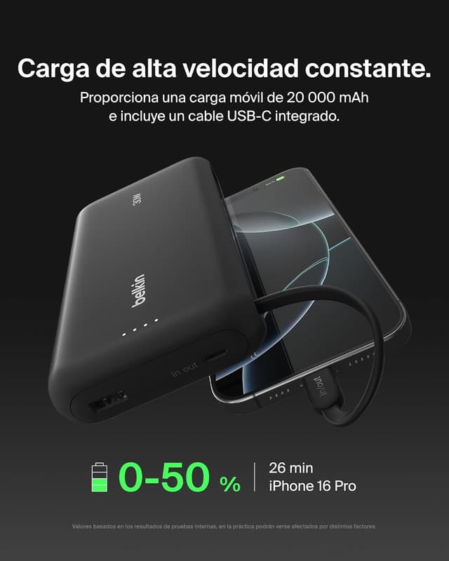 Thumbnail 1 de Belkin BoostCharge 20K Power Bank ⚡ Carga Rápida y USB-C